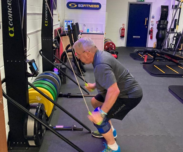 Men at fitness class at Chester gym